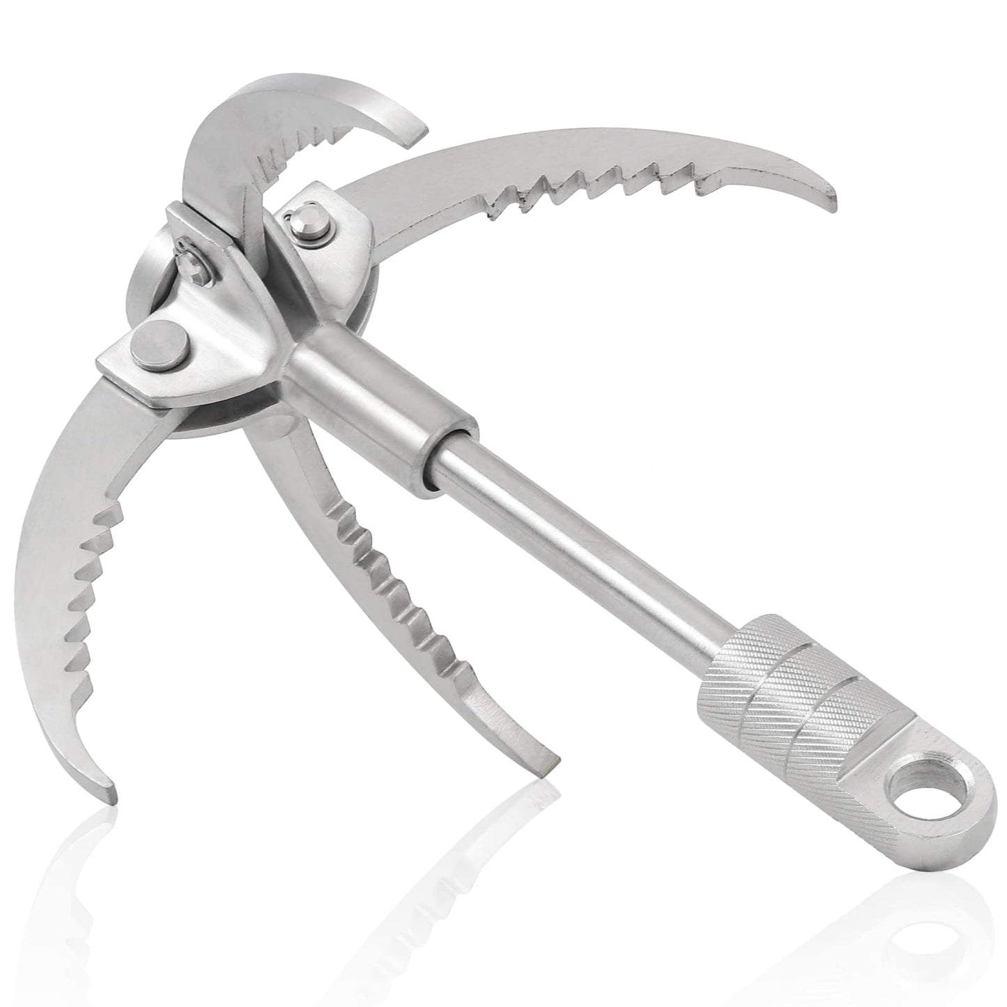 Large Grappling Hook 4-Claw Folding Stainless Steel Grapple Hooks for Outdoor Survival Camping Hiking Tree &Mountain Climbing