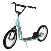 Kids Kick Scooter for 5+ Year Old, Kids Ride on Toy w/ 16'' Inflatable Wheel Dual Brakes, Blue