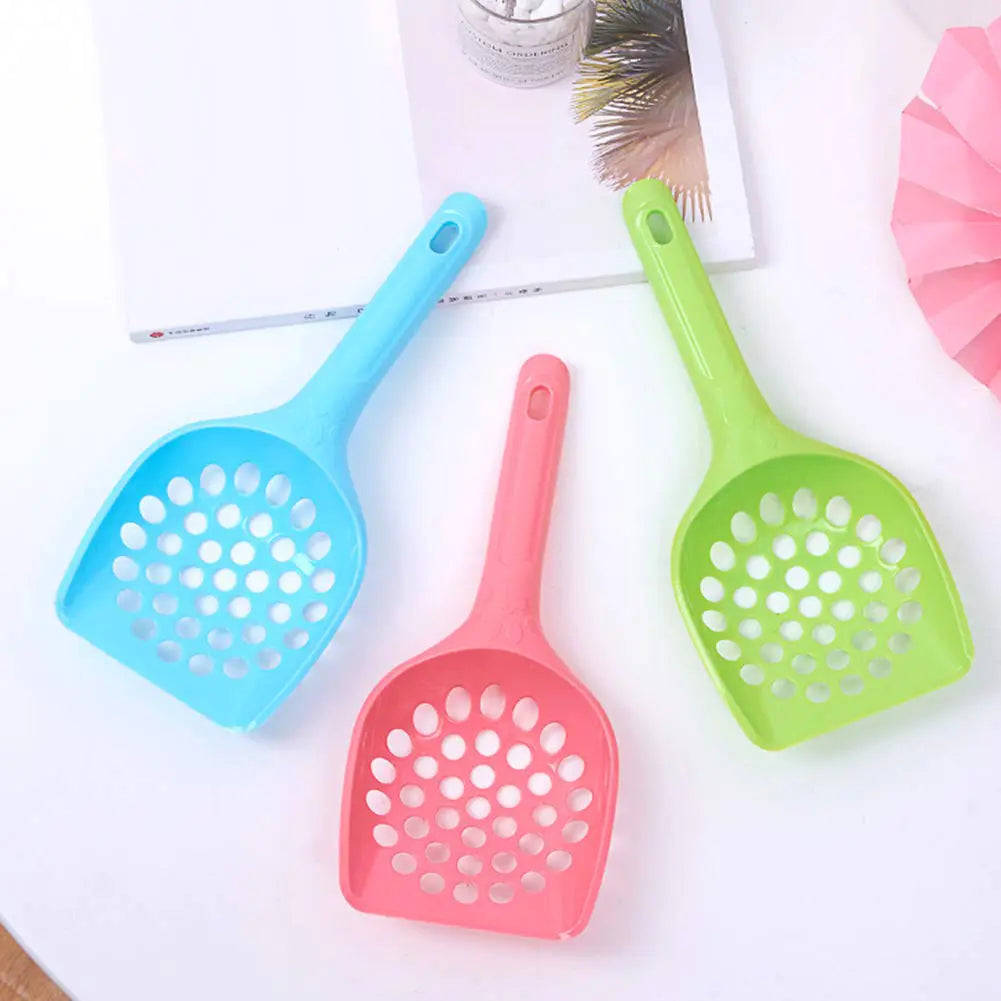 Baost 1Pc Plastic Cat Litter Scoop Pet Care Sand Waste Scooper Shovel Hollow Litter Scoop Shovel Deep Scoop Shovel Reptile Litter Cleaner Scoop for Sifting Kitty Cats Litter Big Hole#Random