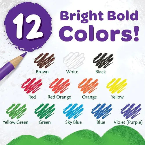 Crayola Colored Pencil Set Assorted Colors 12 Count