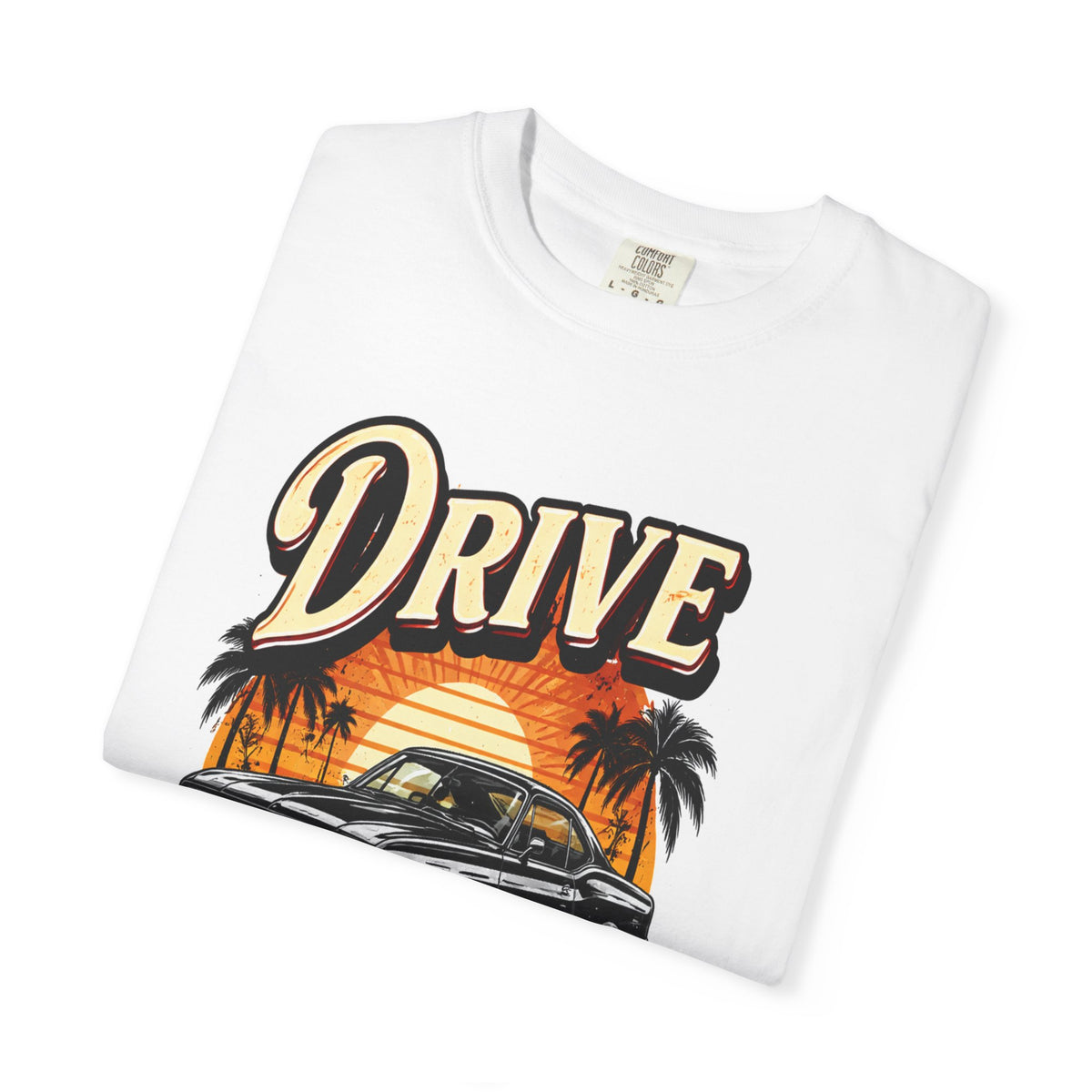Drive Something Classic T-Shirt — Vintage Muscle Car Sunset Tee