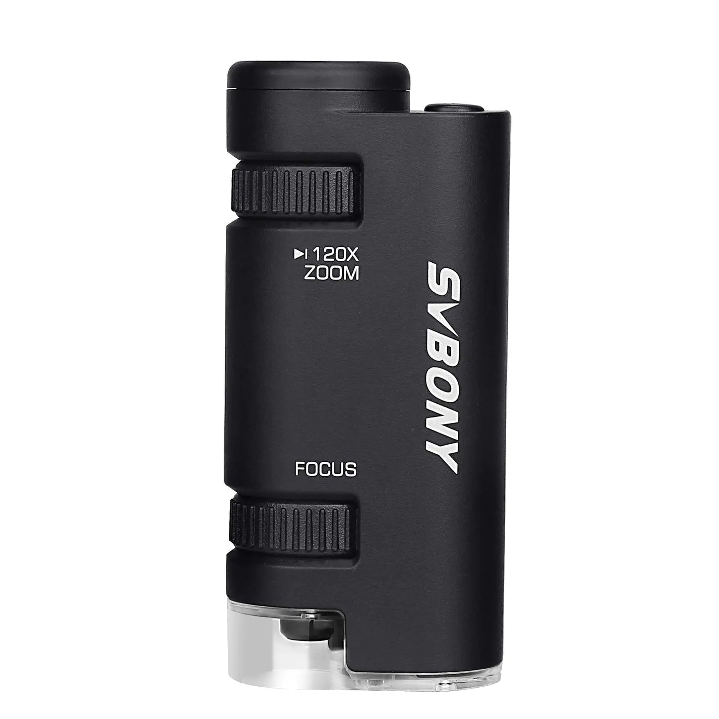 SVBONY SV603 Pocket Microscope 60x-120x Portable Handheld Microscope with LED Lighted Zoom Mini Microscope for Students Learning Education and Exploring
