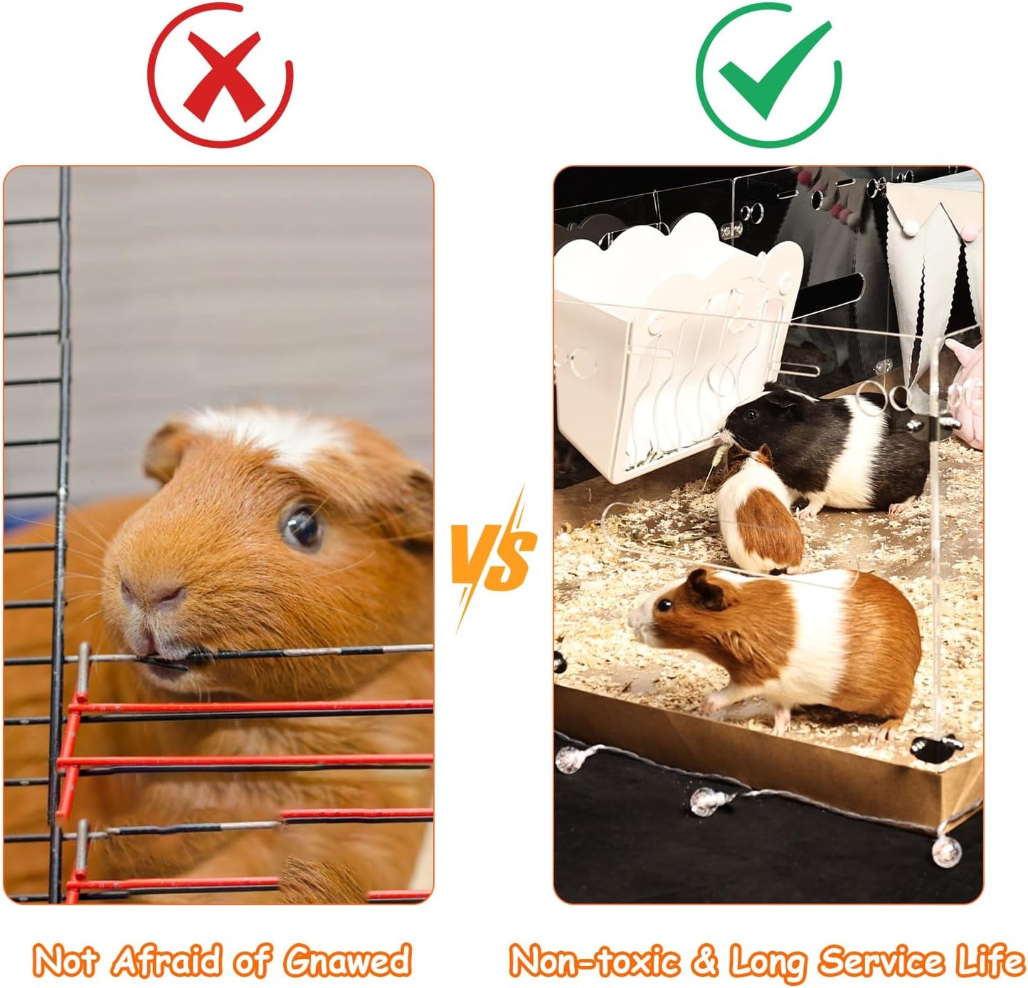 FUNZEAL Guinea Pig Cages-8 Sq.Ft Acrylic Guinea Pig House