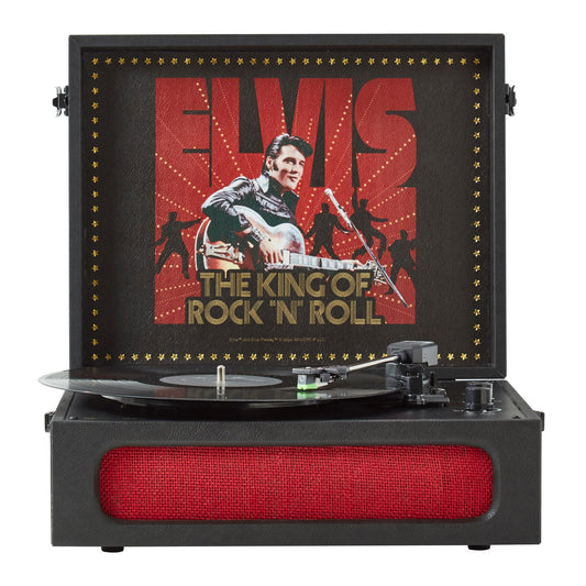 Arkrocket x Elvis Bluetooth Protable Record Player 3-Speed Bluetooth Input and Output Turntable Built-in Speakers with Magnetic Cartridge Auto Off - Elvis Presley 68