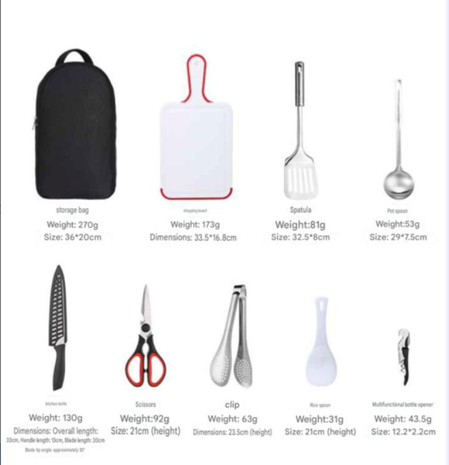 Outdoor Camping Cookware Set with BBQ Tools
